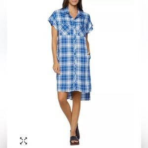 Billy T NWT Uptown Plaid Shirt Dress size S.